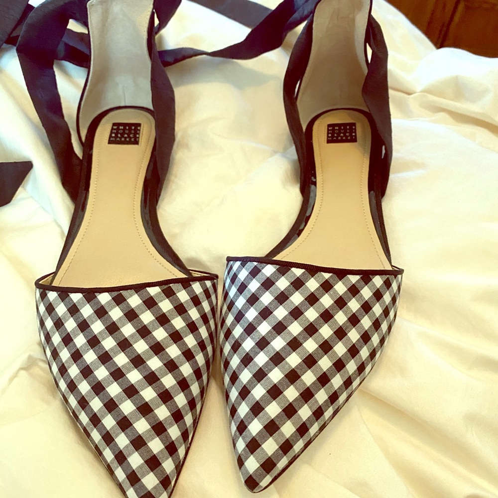 WHBM Gingham Sandals